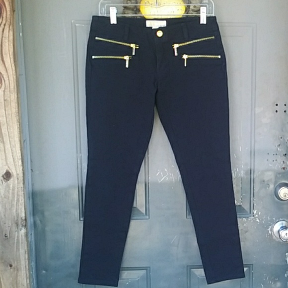 Michael Kors Denim - Michael Kors Gold zipper  skinny jeans